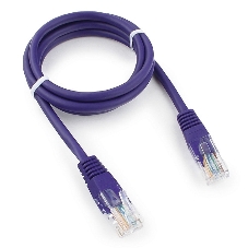 Патч-корд UTP Cablexpert cat.5e, 1м, литой, многожильный, фиолетовый
