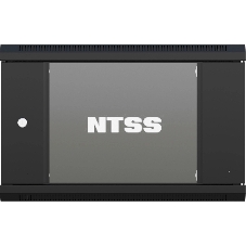 Шкаф коммутационный NTSS NTSS-W9U6045GS-BL настенный 9U 570x450мм пер.дв.стекл 60кг черный 350мм 20.1кг 220град. 370мм IP20 сталь