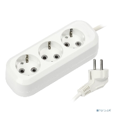 Удлинитель Smartbuy SBE-16-3-02-Z 3 гнезда 2 метра 16А/3,5 кВт с заземлением ПВС 3х1 мм2