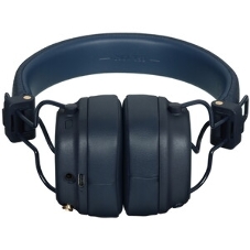 Беспроводные/проводные наушники Marshall Major V синий, накладные, Bluetooth + проводной, беспроводная зарядка, до 100 ч