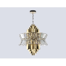Люстра Ambrella light LH41023/18 BS/CL латунь/прозрачный E14*18 max 40W D700*750