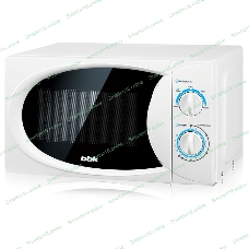 Микроволновая печь BBK 20MWS-710M/W белый, 20 л, 700 Вт, переключатели - поворотный механизм