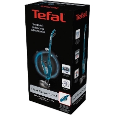 Пылесос вертикальный Tefal TY6751WO голубой/черный, питание от аккумулятора, 750 Вт, уборка сухая, пылесборник 0.6 л