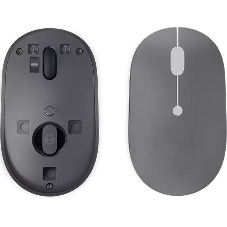 Мышь беспроводная Lenovo Go серый, 2400 dpi, радиоканал, USB-C, кнопки - 3