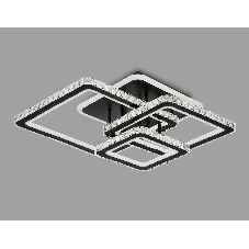 Управляемый светодиодный светильник Ambrella light FA1733/3 BK/CH черный/хром 145W 3000K/4200K/6400K 670*510*150 (ПДУ РАДИО 2.4G)
