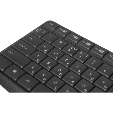 Комплект клавиатура+мышь Logitech MK235 беспроводной, USB, 1000 DPI, серый ( неоригинальная гравировка)