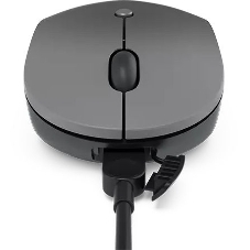 Мышь беспроводная Lenovo Go серый, 2400 dpi, радиоканал, USB-C, кнопки - 3