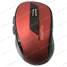 Мышь беспроводная Qumo Office Line M62 красный, 1600 dpi, радиоканал, USB, кнопки - 6