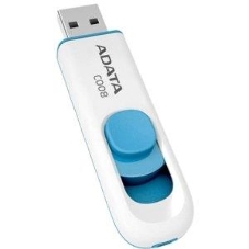 Флешка USB ADATA C008 (AC008-32G-RWE), 32Gb, USB 2.0, R/W 15/5, белый/синий