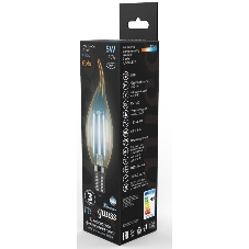 Лампа светодиодная Gauss Filament Свеча на ветру E14 5Вт 4100К Golden