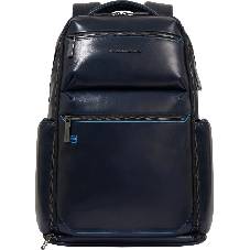 Рюкзак для ноутбука Piquadro Blue Square CA6592B2BM/BLU2, кожа, темно-синий