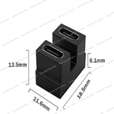 Переходник USB 4 Type-C мама-мама разворот
