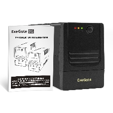 Источник бесперебойного питания ExeGate Power NB-800.LED.AVR.2SH (800VA/480W, LED, AVR, 2*Schuko, батарея 12V 9Ah, Black)