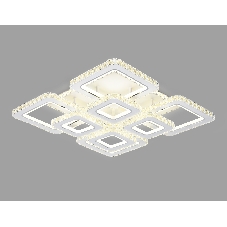 Управляемый светодиодный светильник Ambrella light FA1737/4+4 WH/CH белый/хром 215W 3000K/4200K/6400K 720*720*120 (ПДУ РАДИО 2.4G)