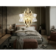 Люстра Ambrella light LH41023/18 BS/CL латунь/прозрачный E14*18 max 40W D700*750