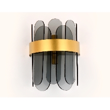 Светильник Ambrella light TR5348/2 GD/SM золото/дымчатый G9/2 max 40W 270*200*140