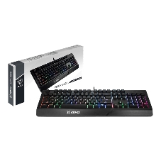Клавиатура проводная MSI VIGOR GK20 RU черный USB Multimedia for gamer LED (подставка для запястий)