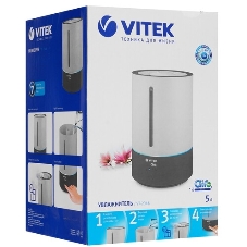 Увлажнитель воздуха Vitek VT-2346(MC) белый/серый, 30 м², 5 л