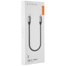 Кабель Satechi ST-U4C25M USB Type-C - USB Type-C 0.25м для зарядки и передачи данных (до 100W), серый космос