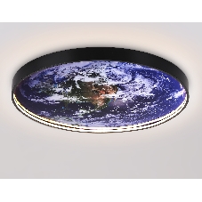 Настенно-потолочный светодиодный светильник Ambrella light FW11135 BK черный 38W LED 3000-6400K D600*38