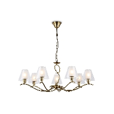 Люстра Ambrella light LH57093/7 BS/FR латунь/белый матовый E14/7 max 40W D840*790