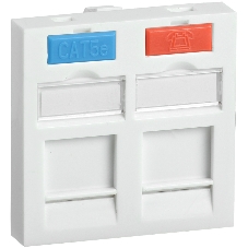 Вставка ITK CS6-22M 45x45 2xJack пластик белый (упак.:1шт)