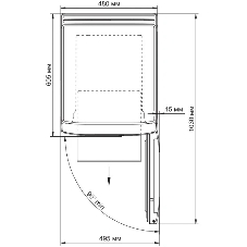 Морозильная камера Бирюса B412 черный, 80л, 3 ящика