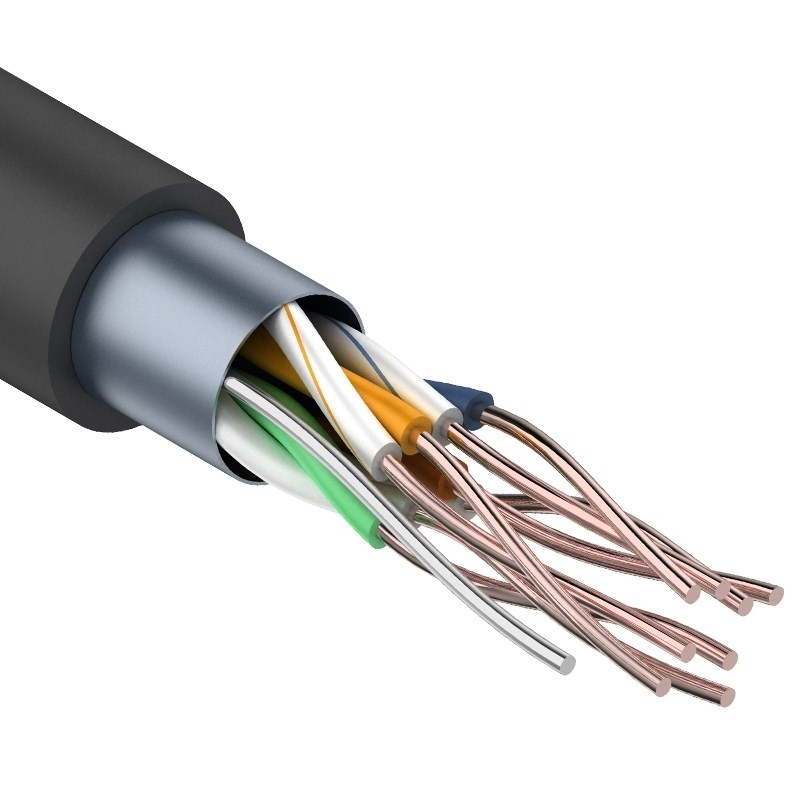 Кабель витая пара Rexant FTP 4PR 24AWG, cat.5e наружный (OUTDOOR) (бухта 305м) (в коробке)