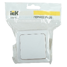 Выключатель IEK EVMP10-K01-10-54-EC ВС20-1-0-ГПБ выкл 1кл о/у IP54 (цвет клавиш: белый) ГЕРМЕС PLUS