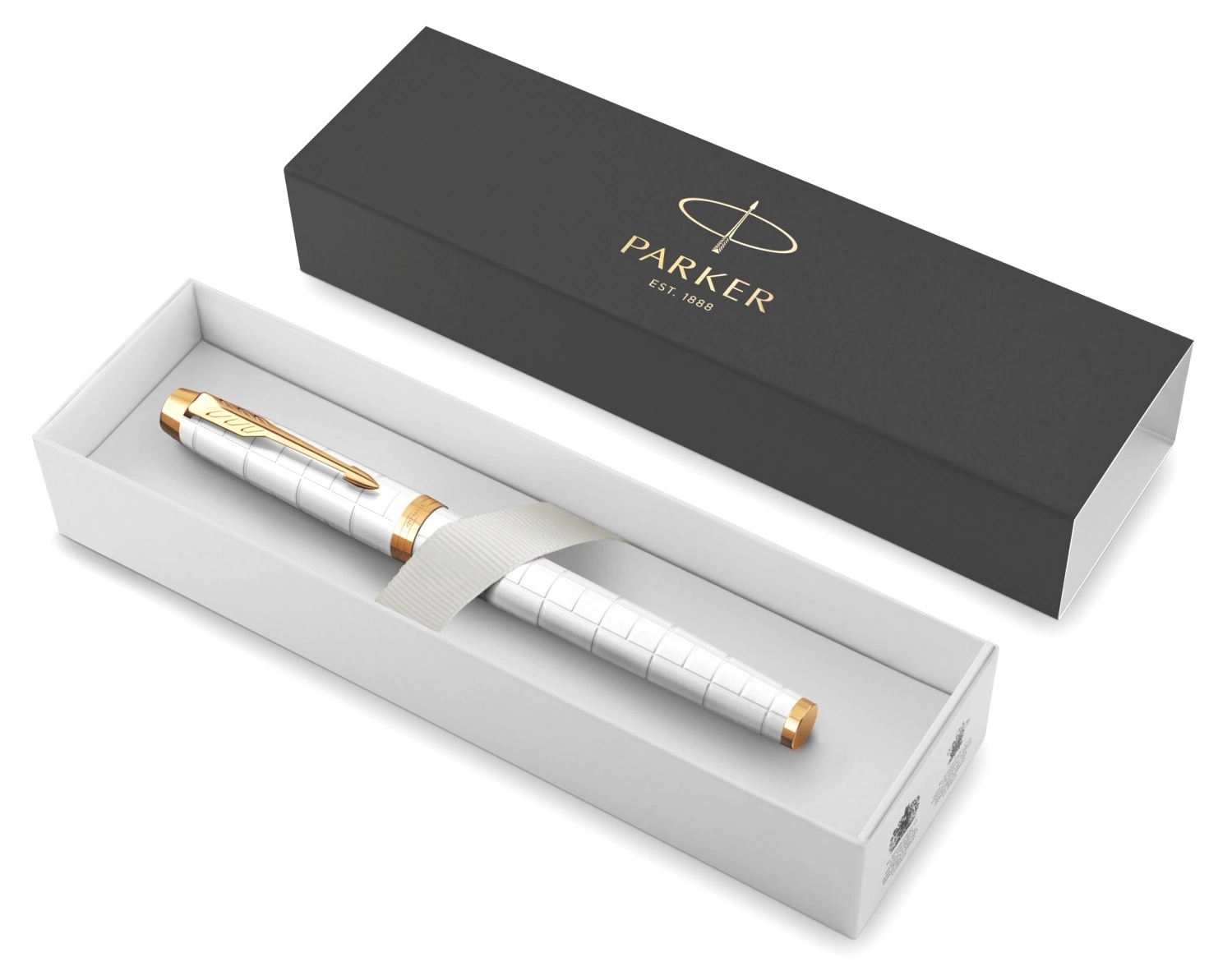 Ручка роллер Parker IM Premium T318 (CW2143646) Pearl GT, F, черные чернила, подарочная коробка