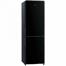 Холодильник Hitachi R-BG410PUC6 GbK черный двухкамерный 215/105л морозилка снизу, No Frost