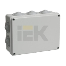 Коробка распаячная ОП 190х140х70 IP55 КМ41244 RAL7035 (10 гермовводов) IEK UKO11-190-140-070-K41-55