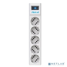 Сетевой фильтр ZIS PILOT Surge protector Pilot SG5 5 outlets (GP), 10A/2.2kVt, automatic circuit-breaker, 10 m