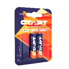 Аккумуляторы СТАРТ HR6 AA 1800mAh Ni-MH BL2 24/384, AA, 1800 мА·ч, 2 шт. в блистере