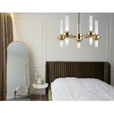 Люстра Ambrella light LH55358/10 BS/CL латунь/прозрачный G9/10 max 30W D550*690