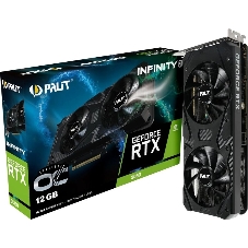 Видеокарта Palit GeForce RTX 3060 INFINITY 2 OC, 12 GB GDDR6, 192 bit, 3xDisplayPort, HDMI, GPU 1792 MHz
