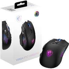 Мышь MSI VERSA PRO W черный оптическая 26000dpi беспров. BT/Radio USB (S12-4301340-CLA)