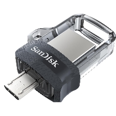 Флешка USB SanDisk Ultra Dual OTG (SDDD3-128G-G46), 128Gb, m3.0/USB 3.0, R/W 100/40, черный