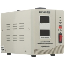 Стабилизатор напряжения ExeGate Master AV-1000 (1000ВА, 140-260В, цифр. индикация вход/вых. напряжения, 220В±8%, КПД 98%, 5 уровней защиты, задержка, метал.корпус, евророзетка, RTL)