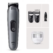Триммер Braun AIO3500 серый (насадок в компл:3шт)