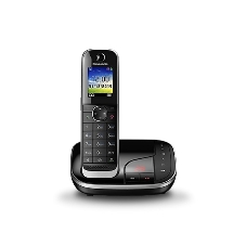 Телефон беспроводной (DECT) Panasonic KX-TGJ320RUB ной, АОН, черный, автоответчик