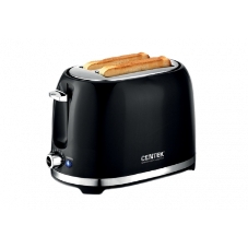 Тостер Centek СТ-1432 черный/стальной, 850 Вт, 2 слота