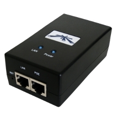 Сетевое оборудование UBIQUITI POE-24-12W(EU) блок питания с PoE, 220 VAC -> 24VDC, 0,5A - для абонентов