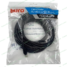Патч-корд Buro UTP 4 пары cat.5e CCA molded 10м черный RJ-45 (m)-RJ-45 (m)