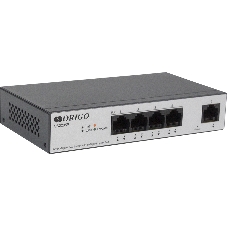 Коммутатор Unmanaged Switch 4x1000Base-T PoE, 1x1000Base-T, PoE Budget 60W, Long-range PoE up to 250m, metal case