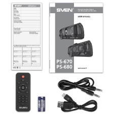Колонка портативная SVEN АС PS-680 черный 65W 1.0 BT