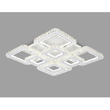 Управляемый светодиодный светильник Ambrella light FA1737/4+4 WH/CH белый/хром 215W 3000K/4200K/6400K 720*720*120 (ПДУ РАДИО 2.4G)