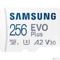 Флеш карта microSDXC 256Gb Samsung EVO Plus Class 10, A2, V30, UHS-I (U3), W 90 МБ/с, R 160 МБ/с, MB-MC256SA/KR адаптер на SD
