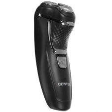Электробритва Centek CT-2176 черный/хром ротор, 3 плавающие головки, аккумулятор + работа от сети, триммер
