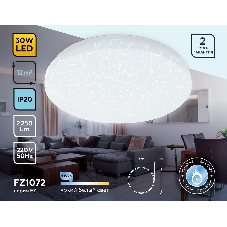 Потолочный светодиодный светильник Ambrella light FZ1072 WH белый 30W 6400K D370*55 (Без ПДУ)